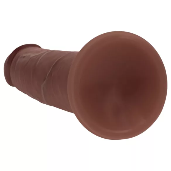 RealRock - realistische dildo met dubbele dichtheid (bruin) - 18,5 cm