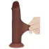 RealRock - realistische dildo met dubbele dichtheid (bruin) - 18,5 cm