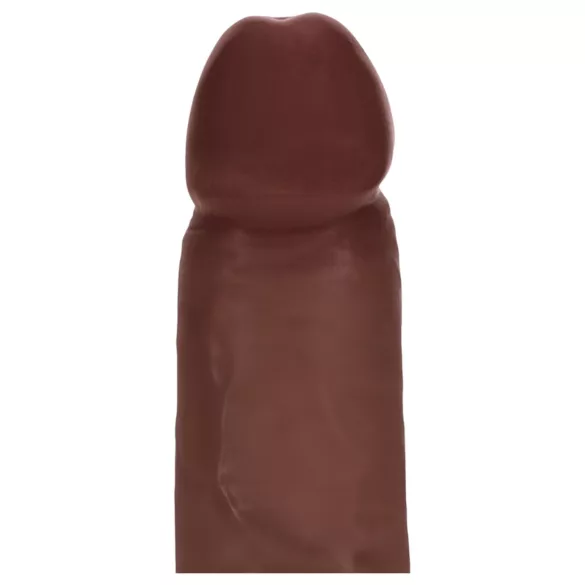RealRock - realistische dildo met dubbele dichtheid (bruin) - 18,5 cm
