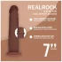 RealRock - realistische dildo met dubbele dichtheid (bruin) - 18,5 cm