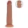 RealRock - realistische dildo met dubbele dichtheid (gebruinde tint) - 18,5 cm