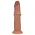 RealRock - realistische dildo met dubbele dichtheid (gebruinde tint) - 18,5 cm