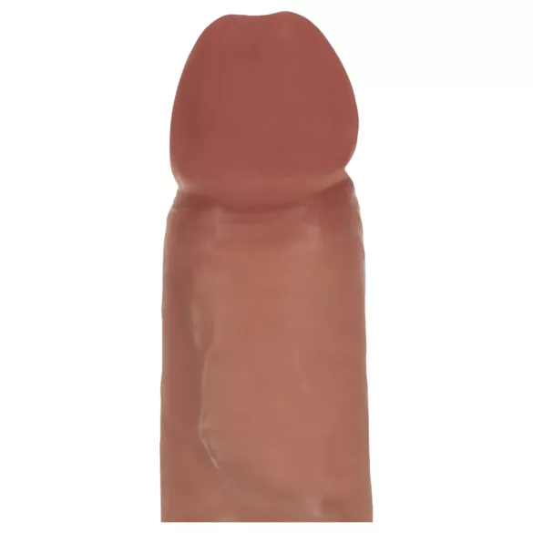 RealRock - realistische dildo met dubbele dichtheid (gebruinde tint) - 18,5 cm