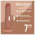RealRock - realistische dildo met dubbele dichtheid (gebruinde tint) - 18,5 cm