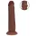RealRock - dubbel-dichtheid realistische dildo (bruin) - 20,5 cm