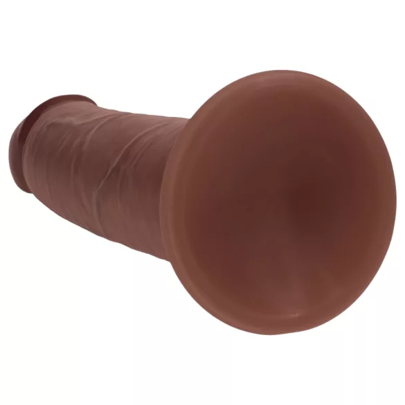 RealRock - dubbel-dichtheid realistische dildo (bruin) - 20,5 cm