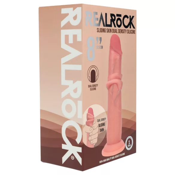 RealRock - dubbele dichtheid realistische dildo (huidskleur) - 20,5 cm