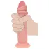 RealRock - dubbele dichtheid realistische dildo (huidskleur) - 20,5 cm