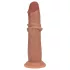 RealRock - levensechte dildo met dubbele dichtheid (gebruinde huid) - 20,5 cm