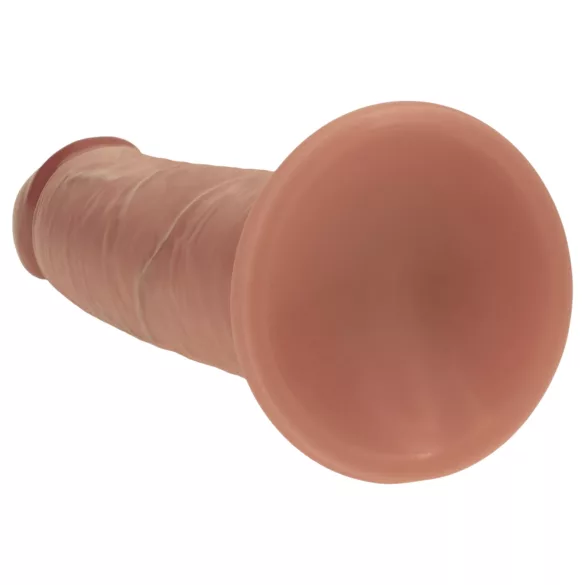 RealRock - levensechte dildo met dubbele dichtheid (gebruinde huid) - 20,5 cm