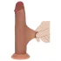 RealRock - levensechte dildo met dubbele dichtheid (gebruinde huid) - 20,5 cm