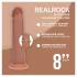 RealRock - levensechte dildo met dubbele dichtheid (gebruinde huid) - 20,5 cm