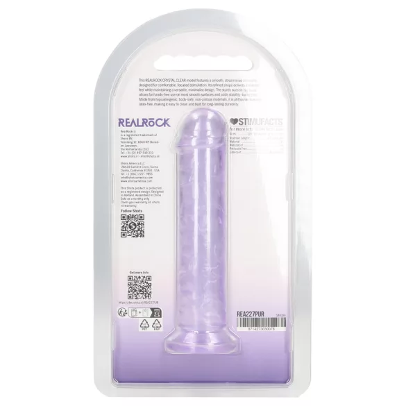 RealRock - realistische dildo met zuignap (paars) - 12,7 cm