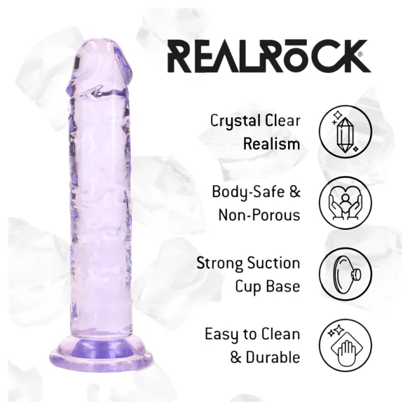 RealRock - realistische dildo met zuignap (paars) - 12,7 cm
