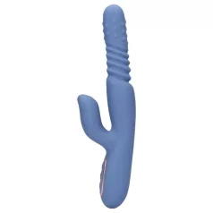 Loveline - verwarmende stoot vibrator - siliconen - blauw