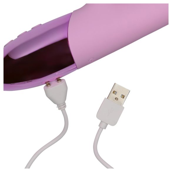 Loveline - oplaadbare, konijnenvibrator met clitorisarm (roze)