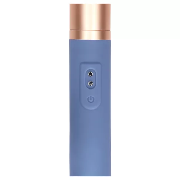 Loveline Travel - vibrator met glijmiddelreservoir - oplaadbaar - blauw