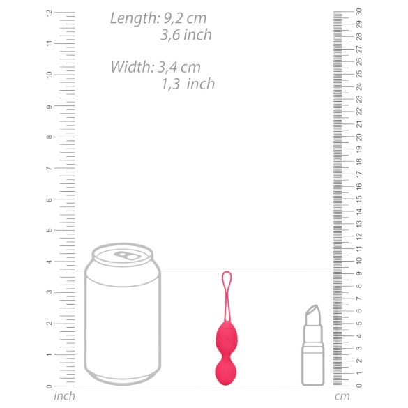 Loveline - vibrerende geisha kogel - geribd - siliconen - roze