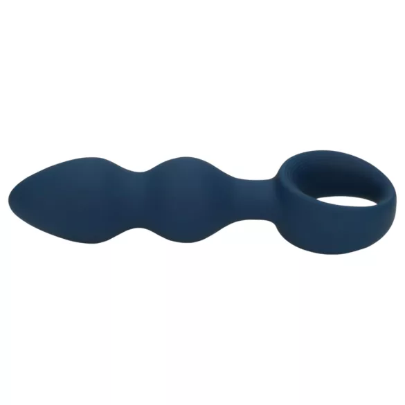 Loveline - anale plug met ring - groot - blauw
