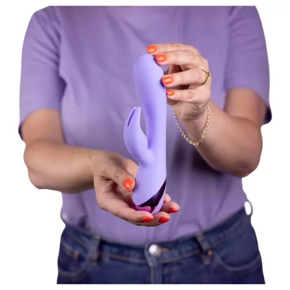 Loveline - rabbit vibrator met clitorisstimulator - oplaadbaar - paars
