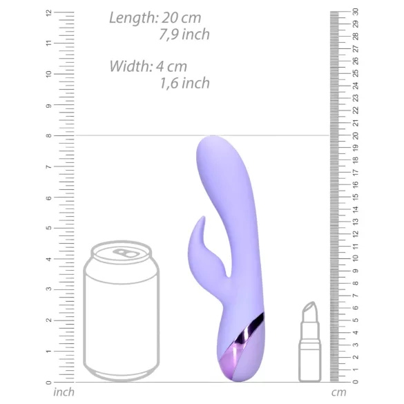 Loveline - rabbit vibrator met clitorisstimulator - oplaadbaar - paars