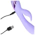 Loveline - rabbit vibrator met clitorisstimulator - oplaadbaar - paars