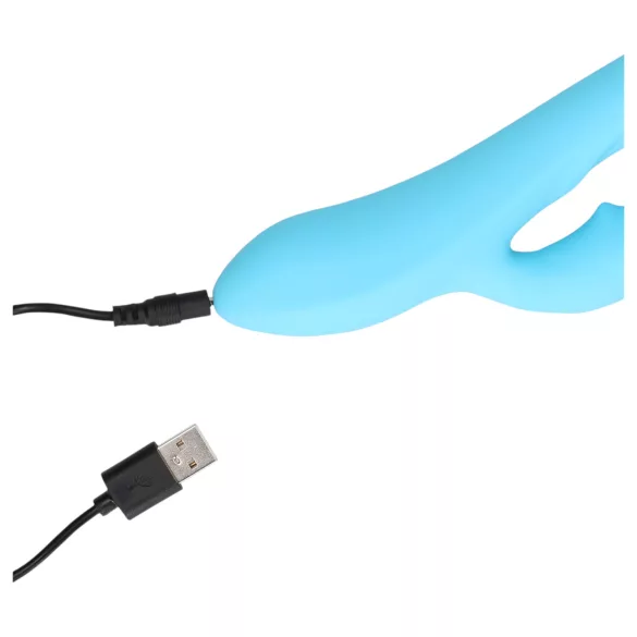 Loveline - vibrator met clitorisstimulator konijn - waterdicht - blauw