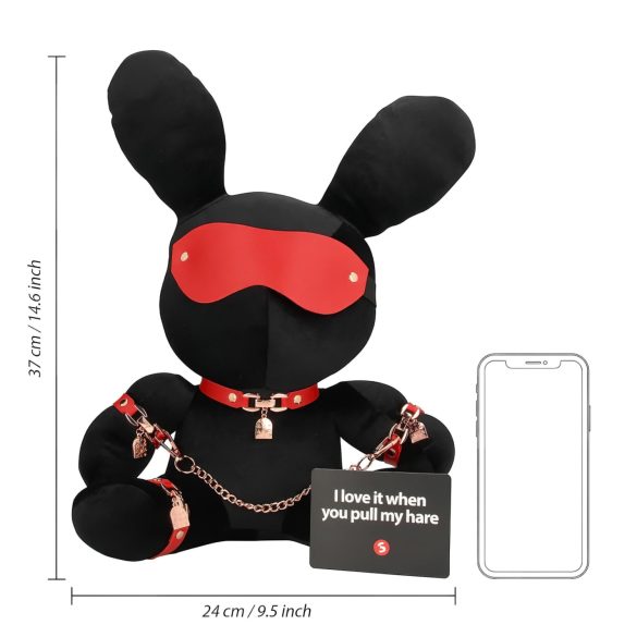 Bondage Rabbit - BDSM masker - konijnenoren - zwart