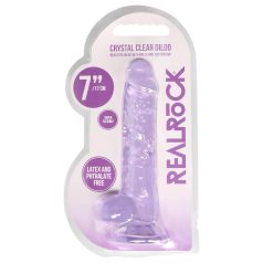 RealRock - dildo transparant realistisch - paars 17cm