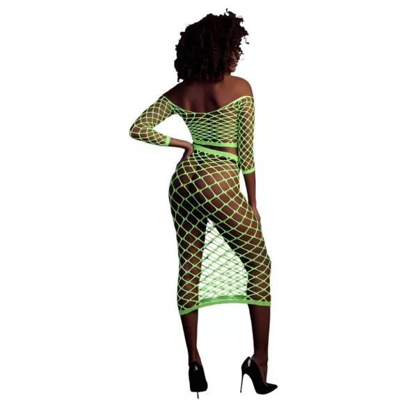 Ouch! - neon minirok en top - fosforescerend - groen