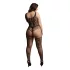 Le Désir - netstof catsuit (zwart) - S-XL