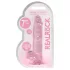 RealRock - realistische dildo - transparant roze - 17cm