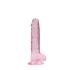 RealRock - realistische dildo - transparant roze - 17cm