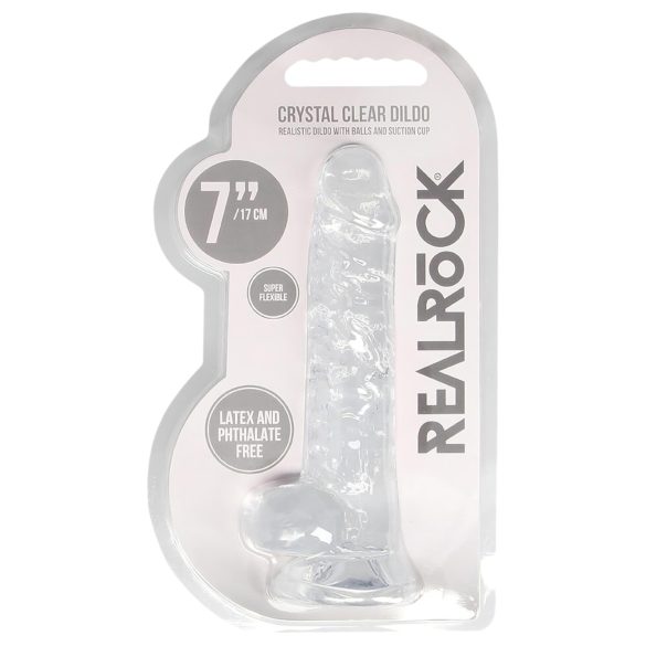 REALROCK - levensechte transparante dildo - helder (17 cm)