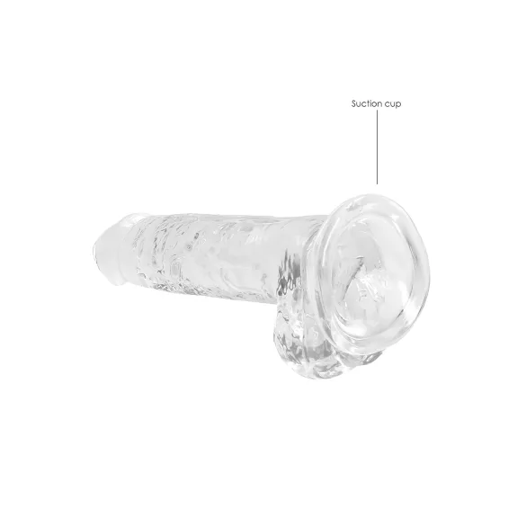 RealRock - doorzichtige realistische dildo - transparant - 17cm