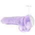 REALROCK - transparante realistische dildo - paars (19cm)