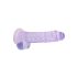 REALROCK - transparante realistische dildo - paars (19cm)