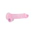REALROCK - transparante realistische dildo - roze (19cm)
