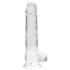REALROCK - transparante realistische dildo - doorzichtig (19cm)