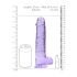 REALROCK - doorzichtige levensechte dildo - paars (22 cm)