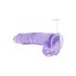 REALROCK - doorzichtige levensechte dildo - paars (22 cm)