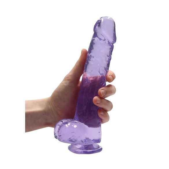RealRock - realistische dildo transparant - paars 22cm
