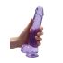 REALROCK - doorzichtige levensechte dildo - paars (22 cm)