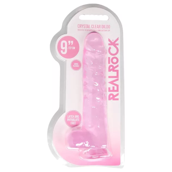 RealRock - realistische dildo - transparant pink - 22 cm
