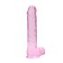 REALROCK - transparant realistisch dildo - roze (22cm)