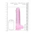 REALROCK - transparant realistisch dildo - roze (22cm)