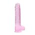 REALROCK - transparant realistisch dildo - roze (22cm)