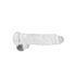 REALROCK - transparante realistische dildo - doorzichtig (22 cm)