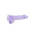 REALROCK - doorzichtige realistische dildo - paars (15cm)