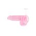 REALROCK - transparante levensechte dildo - roze (15cm)
